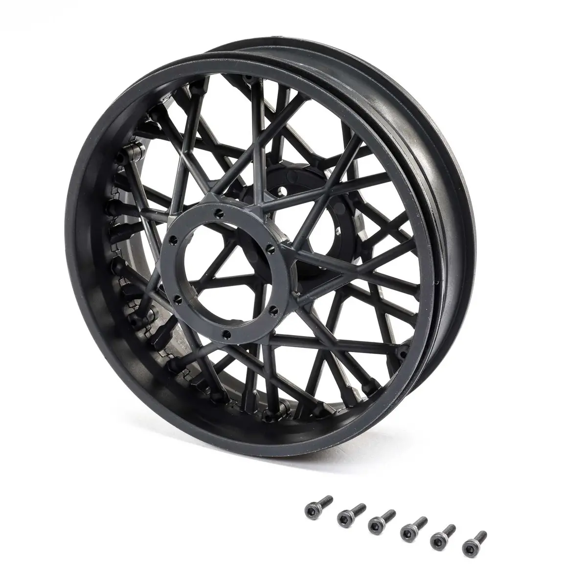 Losi Rear Wheel Set, Black: Promoto-Mx 1