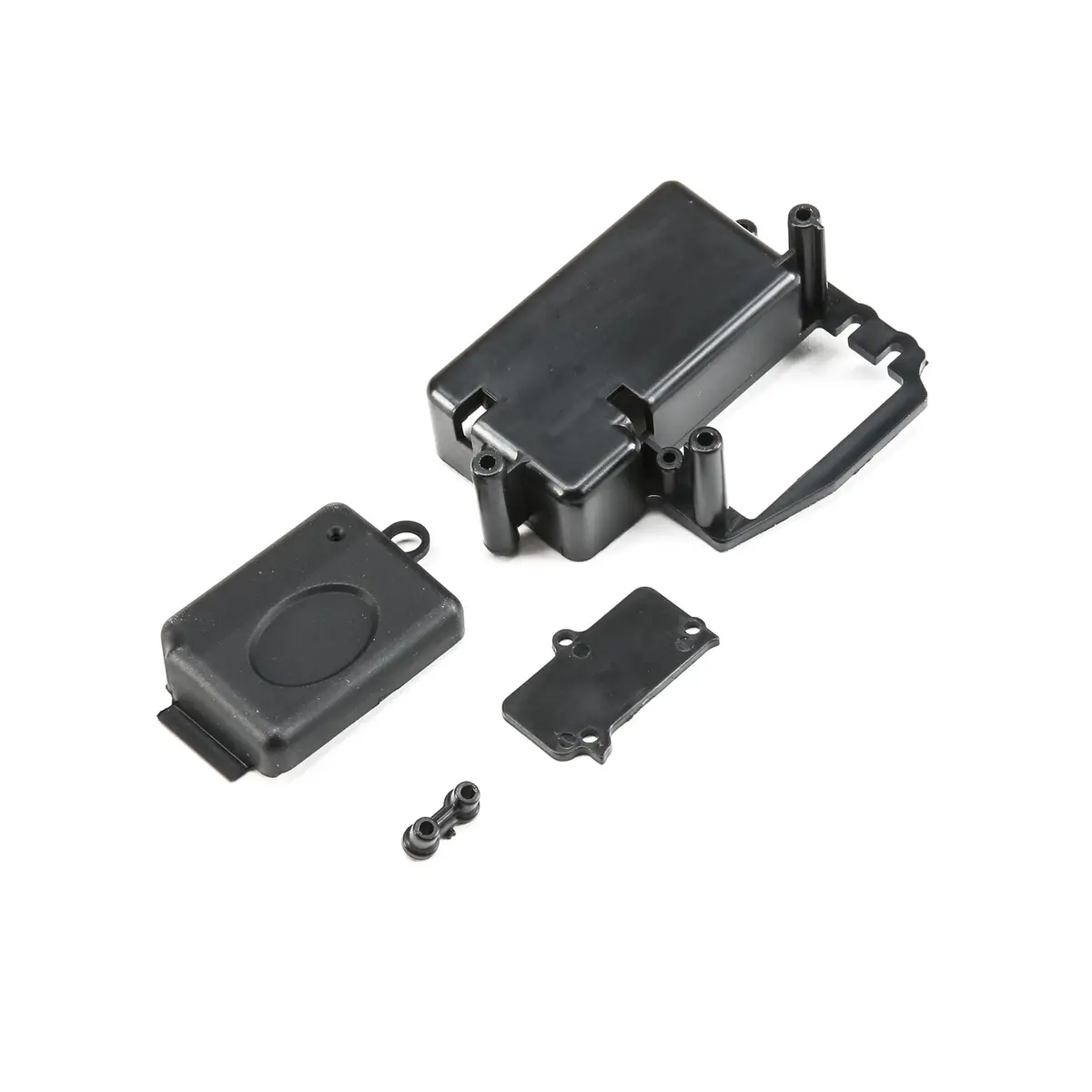 Losi Radio Tray W/Switch Cvr Blnk & Rx Cvr: Ten-Scte 1