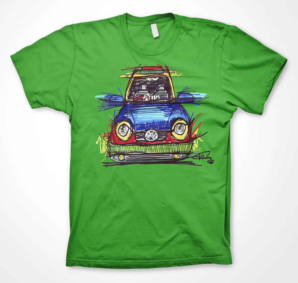 Volkswagen Harlequin Lupo Unisex T-Shirt – Retro Color-Block Style