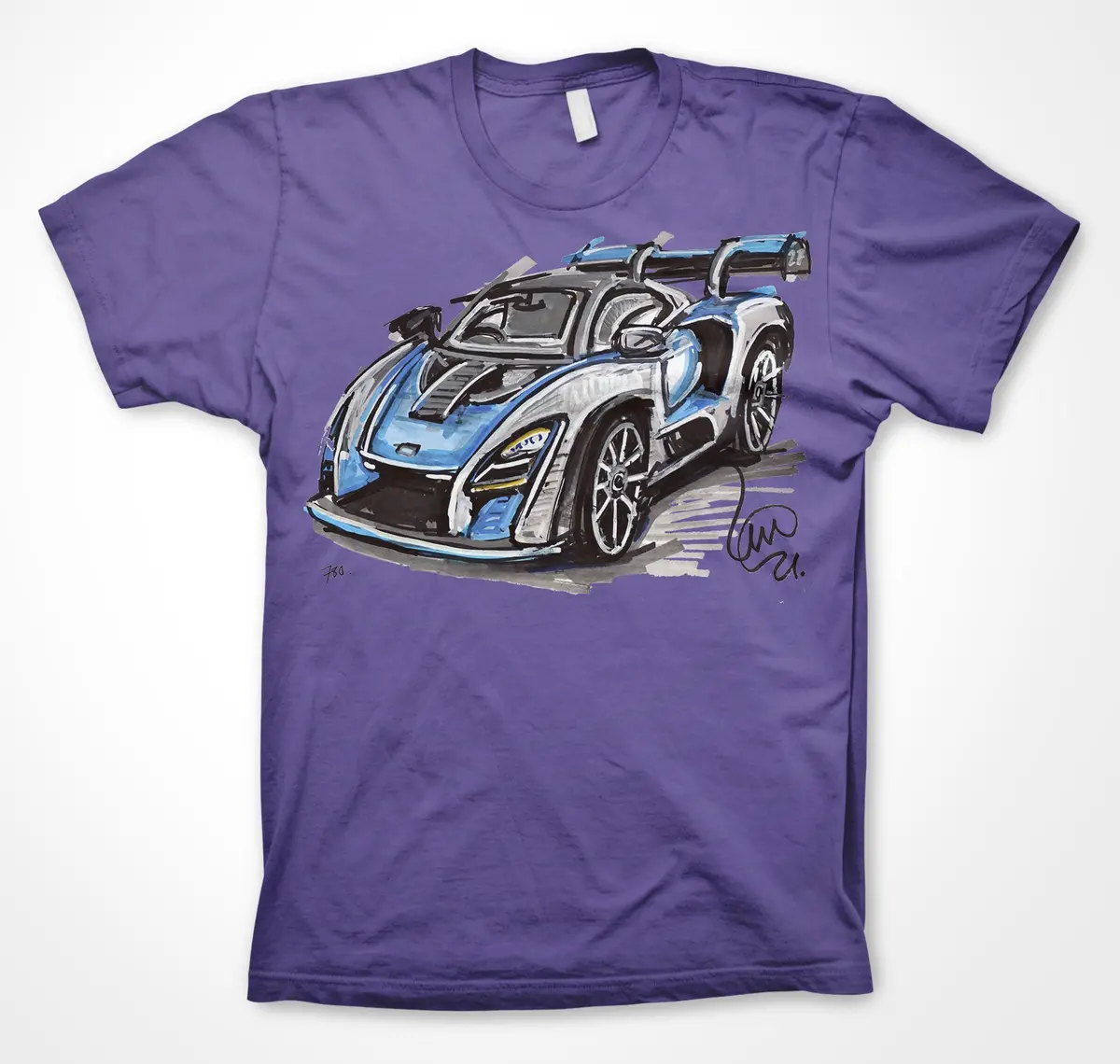 McLaren Senna Supercar T-Shirt – Autovivendi & Vmax200 Design