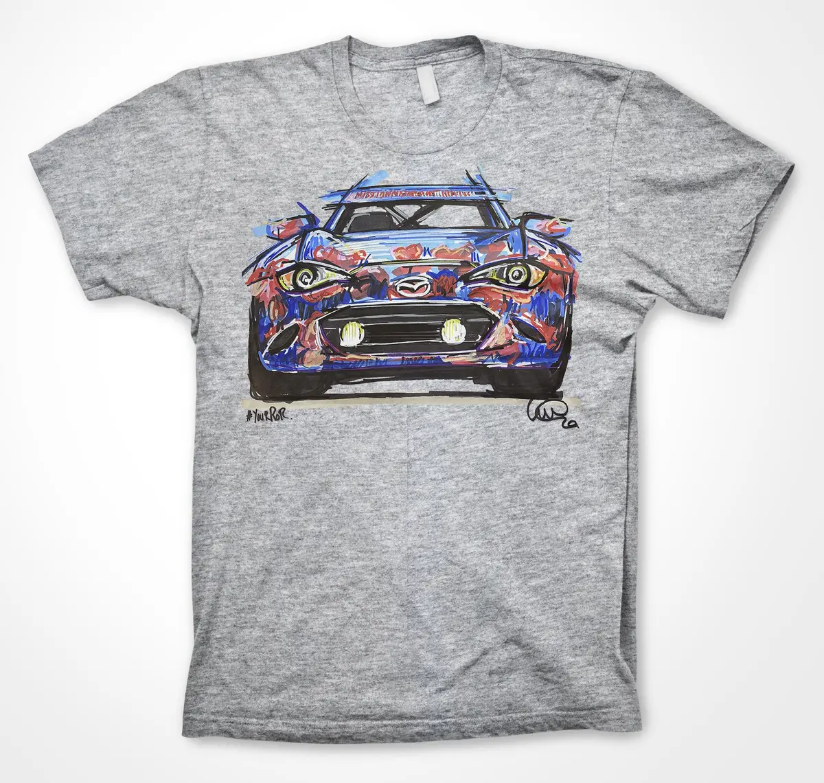 Mazda MX-5 Poppy Car Mission Motorsport Edition Unisex T-Shirt by Continuouscar