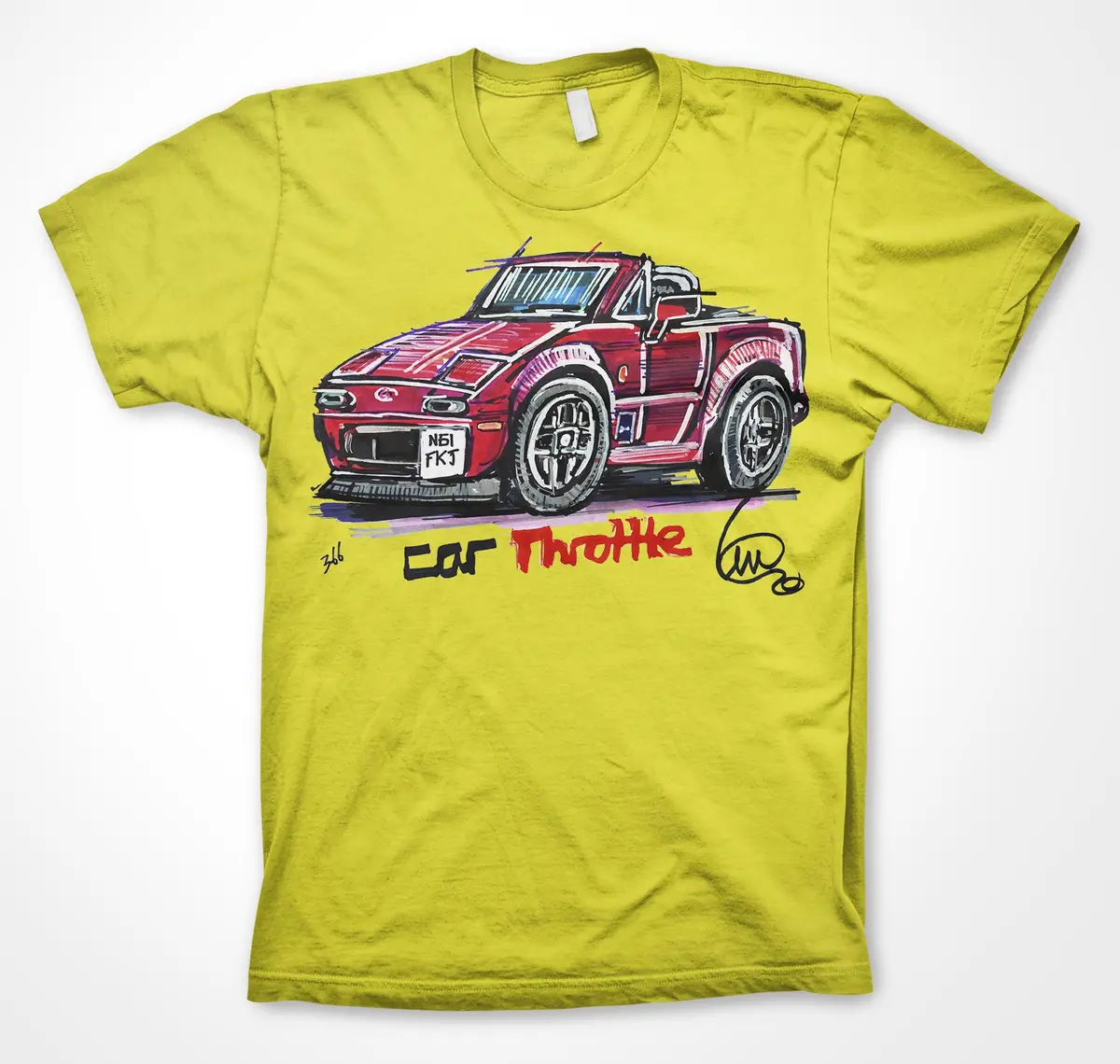 Mazda MX-5 Car Throttle Inspired Unisex T-Shirt by Continuouscar