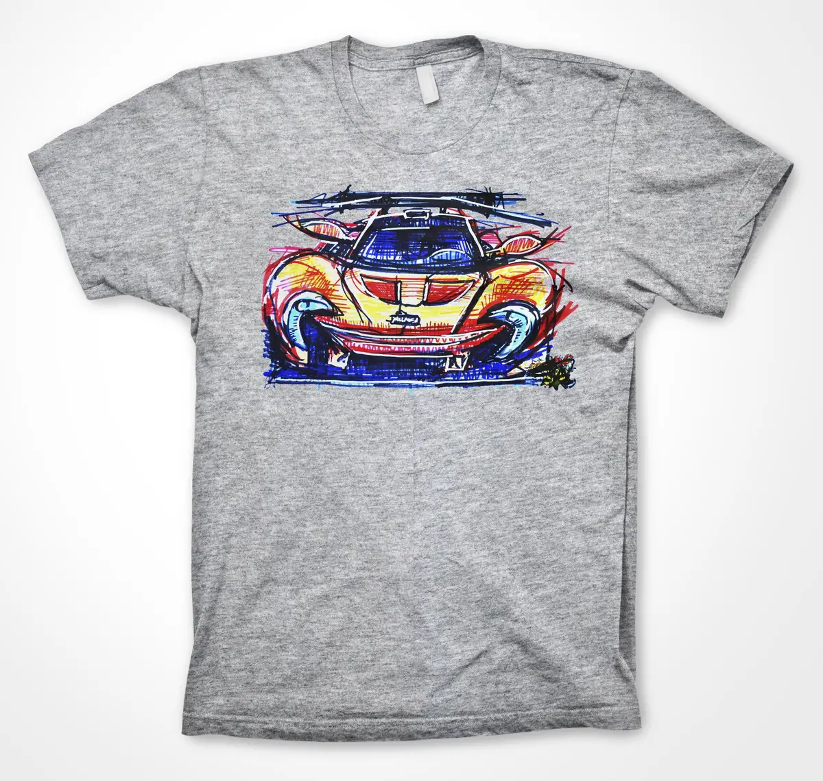 McLaren P1 Continuouscar Unisex Tee – Cutting-Edge Hypercar Art - Image 10