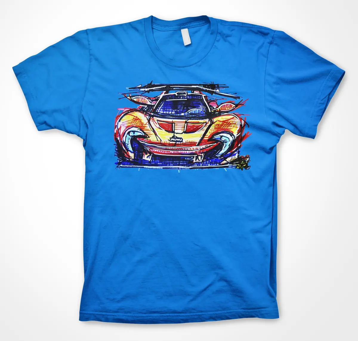 McLaren P1 Continuouscar Unisex Tee – Cutting-Edge Hypercar Art - Image 9