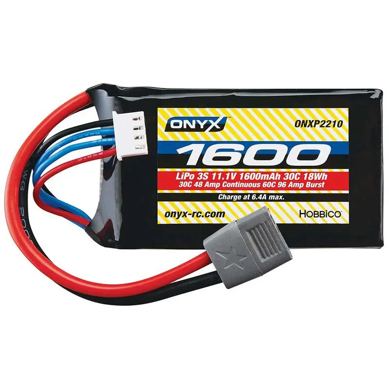 Onyx 11.1V 1600Mah 3S 30C Lipo: Star Plug 1