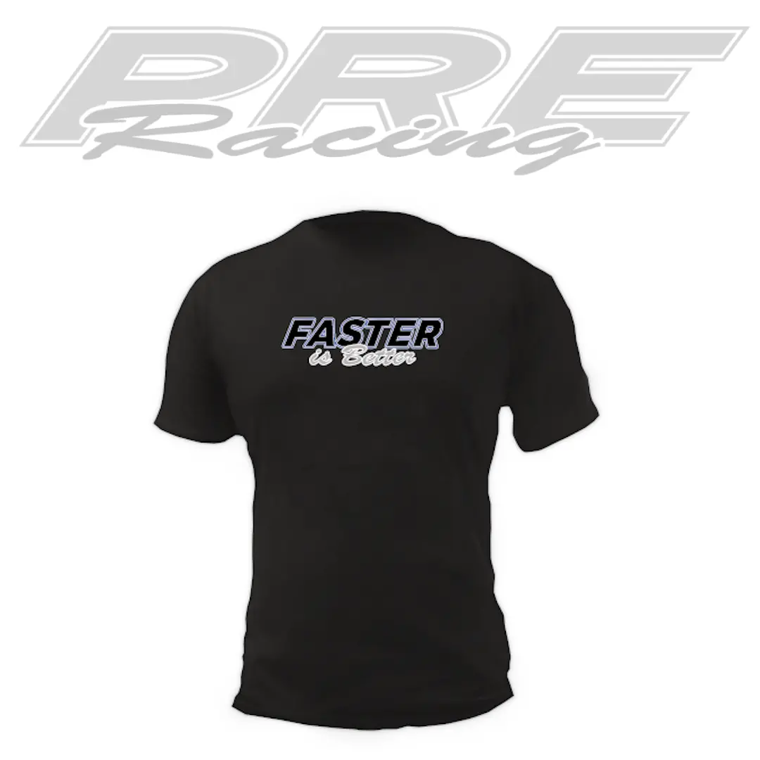 Preracing - Black T-Shirt With Blue Logo - (Sm - Xxl) 1