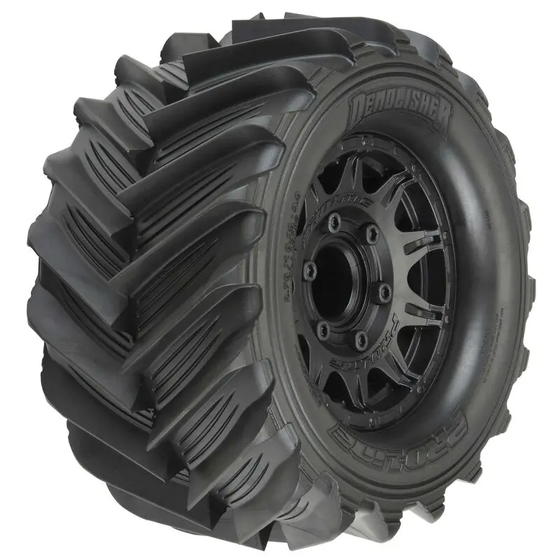 Pro-Line Demolisher 2.8" Pre-Mounted Tires W/Raid 6X30 Wheels (2) (Black) W/Removable Hex 1