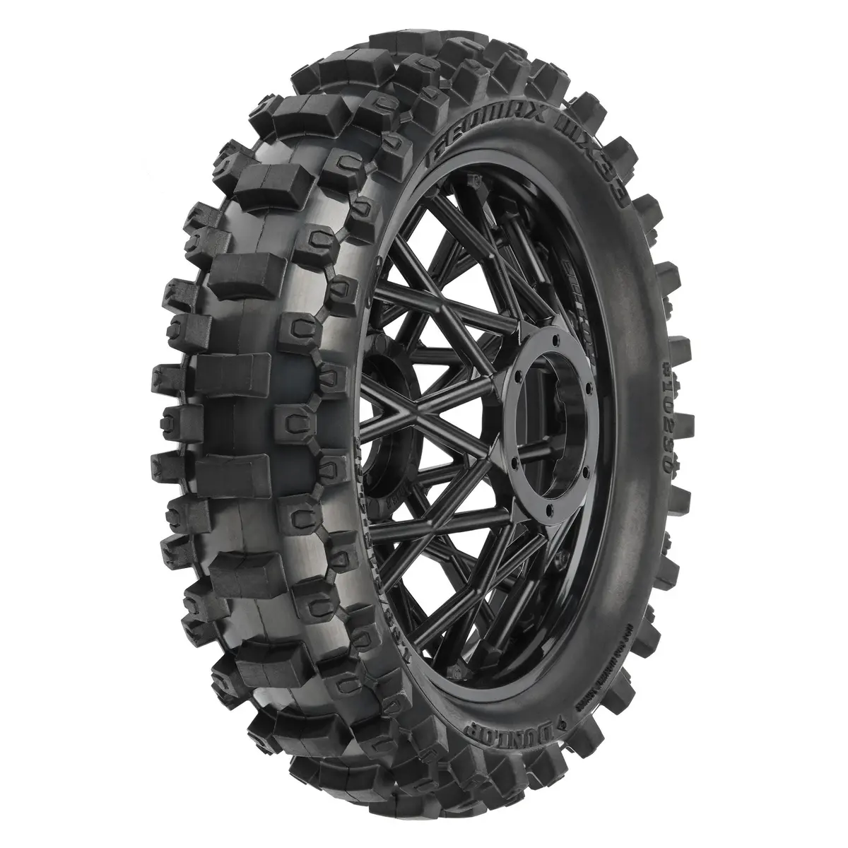 Pro-Line 1/4 Dunlop Geomax Mx33 Cr4 Rear Tire Mtd Black: Promoto-Mx 1