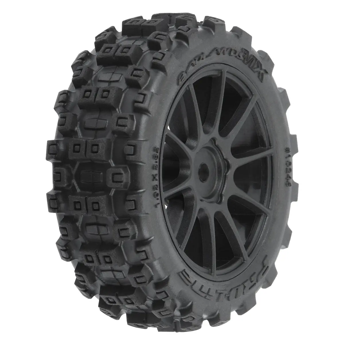 Pro-Line Badlands Mx 1.9" Buggy Tires Mtd Mach-10 Black Wheels: Typhon Grom 1