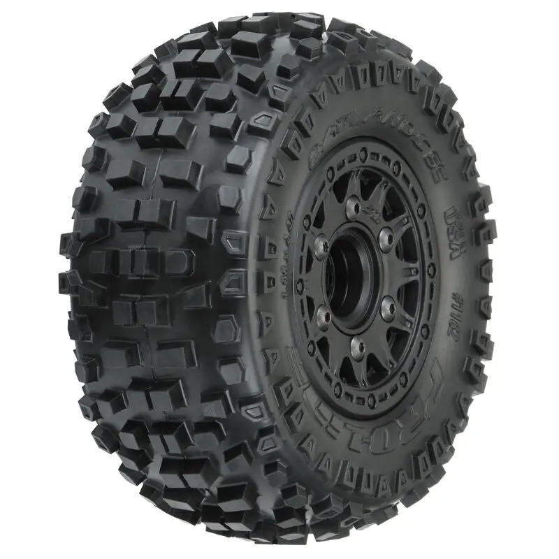 Pro-Line 1/10 Badlands Front/Rear 2.2"/3.0" Sc Mounted 12Mm Black Raid (2) 1