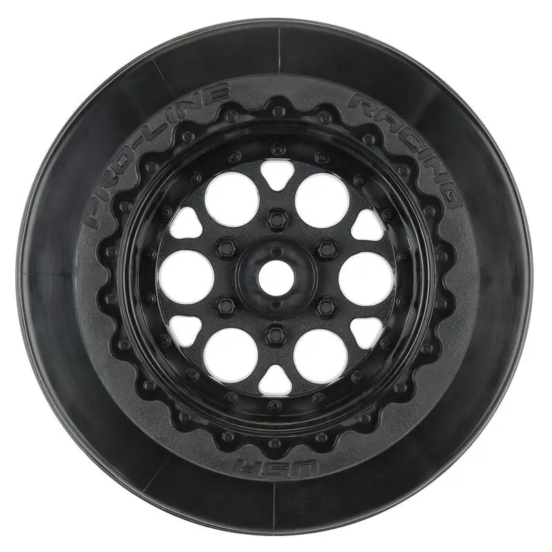 Pro-Line 1/10 Showtime+ Wide Rear 2.2"/3.0" 12Mm Drag Wheels (2) Black 1