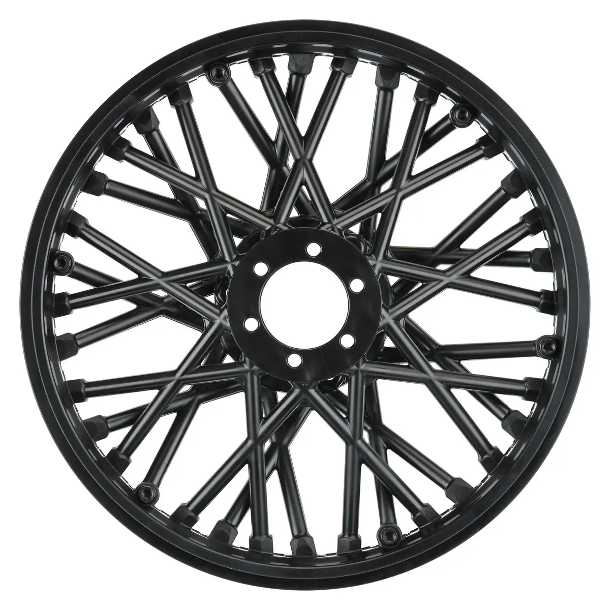 Pro-Line 1/4 Bullyspoke V2 Bead Front Wheel Black: Promoto-Mx 1