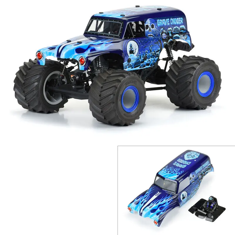 Pro-Line 1/10 Grave Digger Ice (Blue) Painted Body Set: Lmt 1