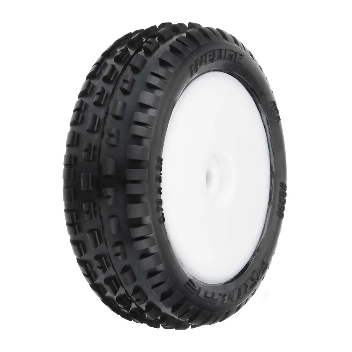 Pro-Line 1/18 Wedge Front Carpet Mini-B Tires Mounted 8Mm White Wheels (2) 1