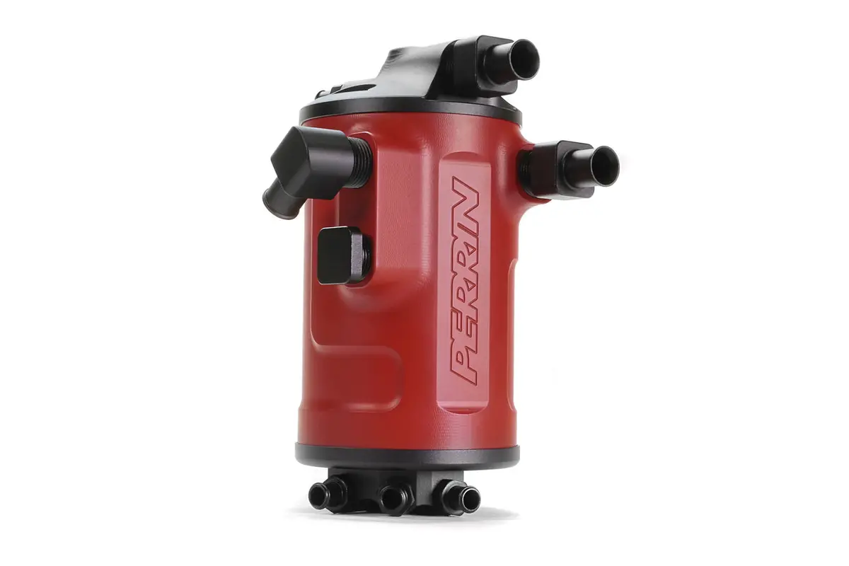 Perrin Air Oil Separator Red - Fits 13-25 Subaru Brz / 13-25 Toyota Gr86/86/Fr-S 1