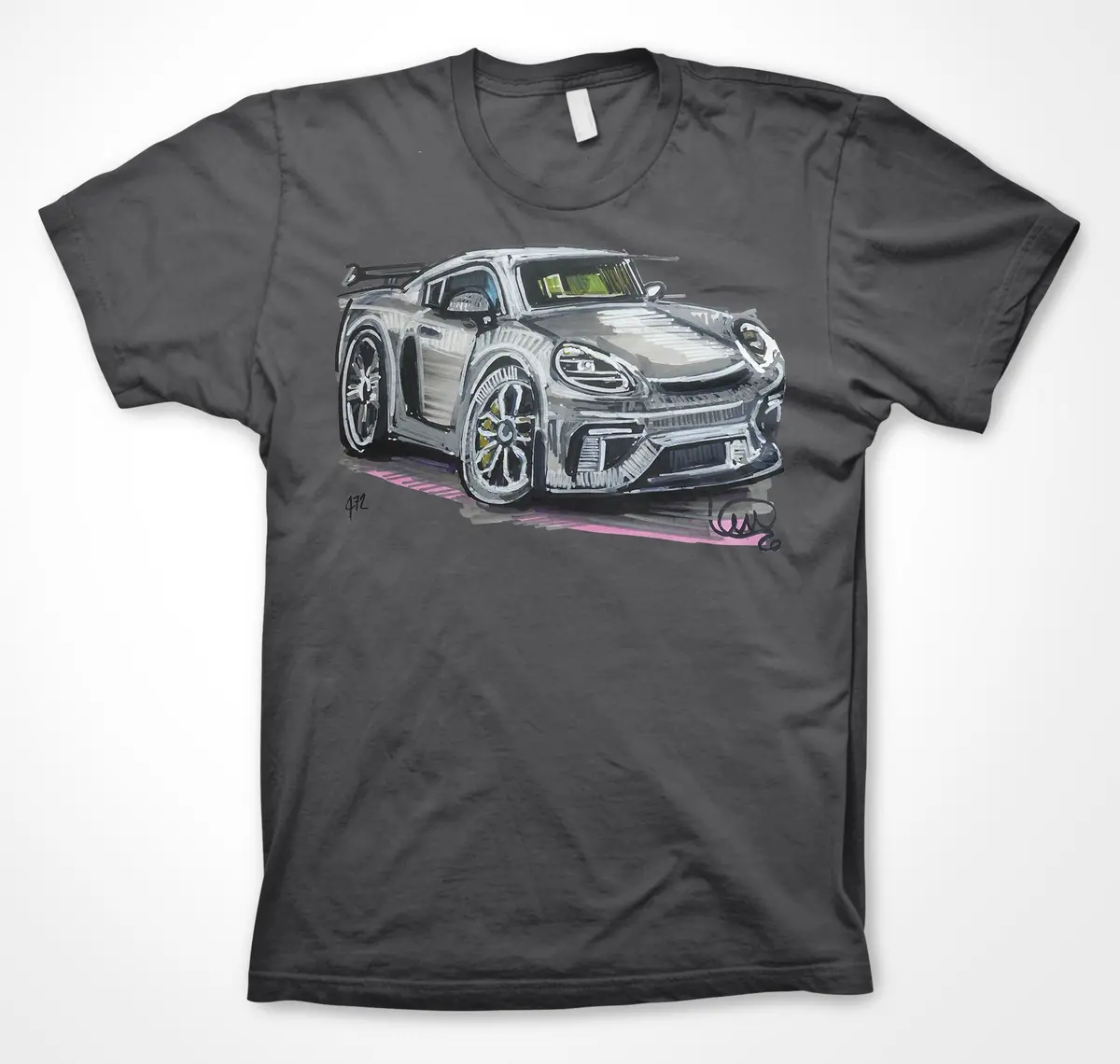 Porsche 718 GT4 JCR Developments Racing Unisex T-Shirt - Image 3