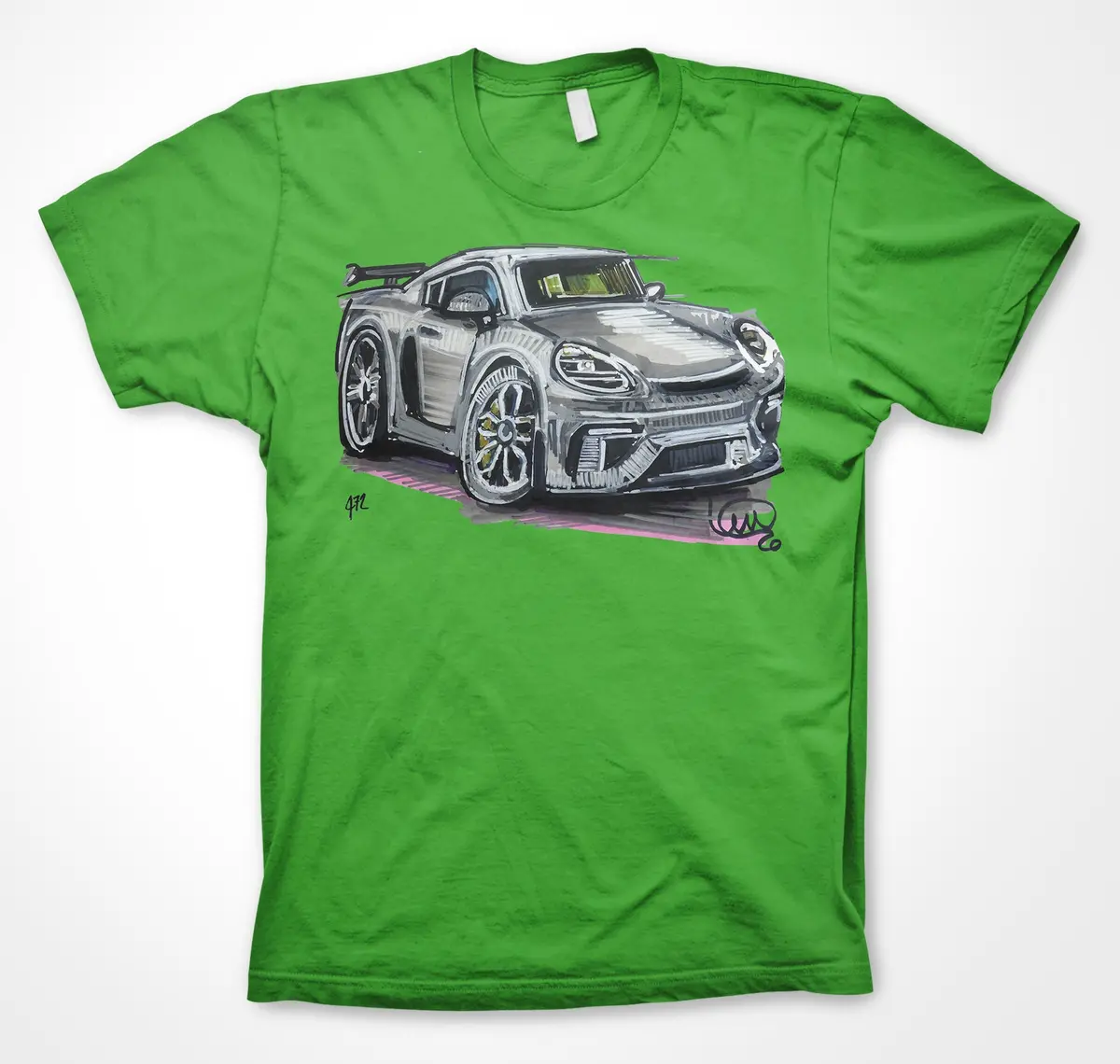 Porsche 718 GT4 JCR Developments Racing Unisex T-Shirt - Image 7