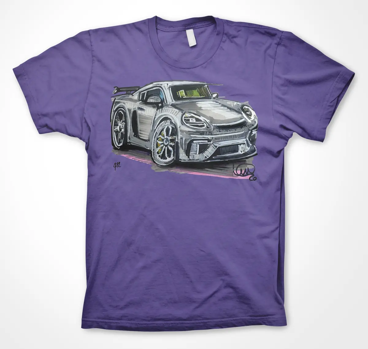Porsche 718 GT4 JCR Developments Racing Unisex T-Shirt - Image 8