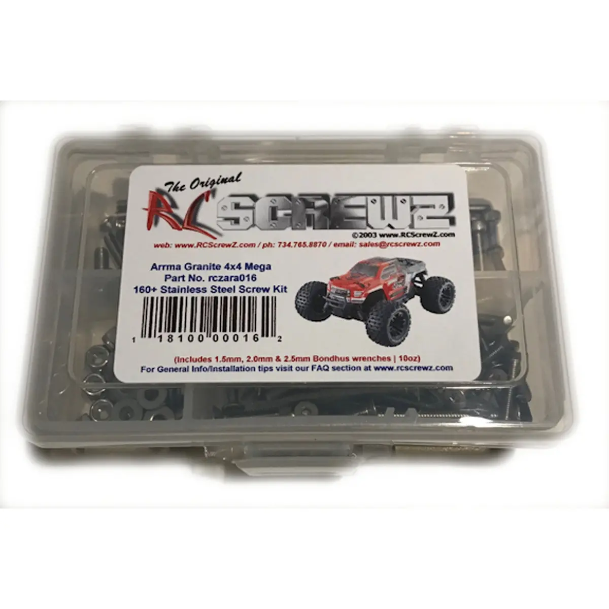 Rc Screwz Stainless Steel Screw Set: Arrma Granite 4X4 Mega 1