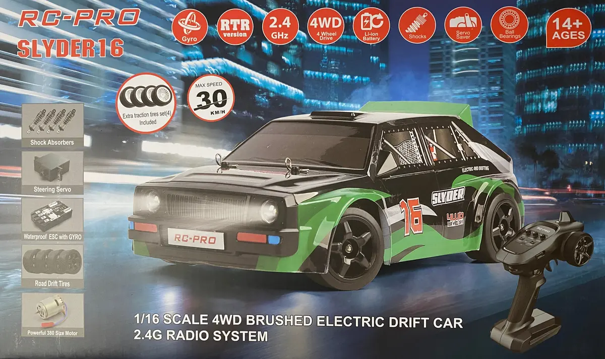 Rc-Pro Slyder16 - 1/16 4Wd Brushed Drift Car Rtr 1