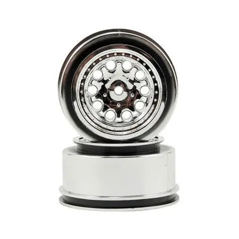 Rpm 1/10 Revolver Front/Rear 2.2/3.0 Wheels, 12Mm Hex, Chrome (2): Slash 4X4 1