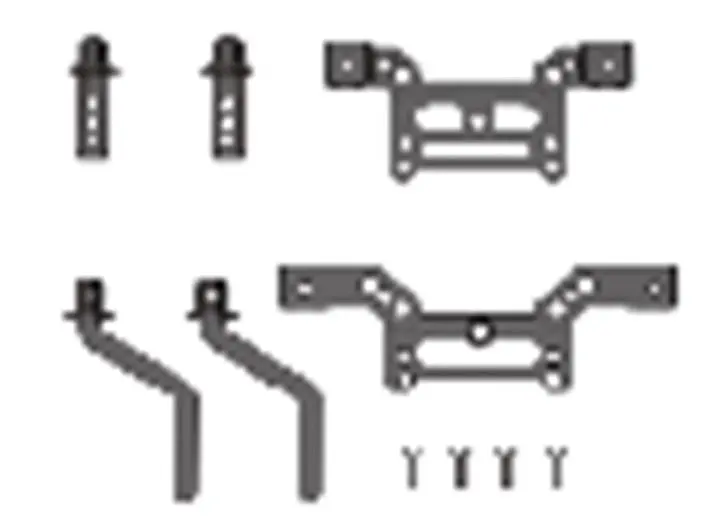 Rc-Pro Slyder16 Front & Rear Shock Tower Set S1608 1