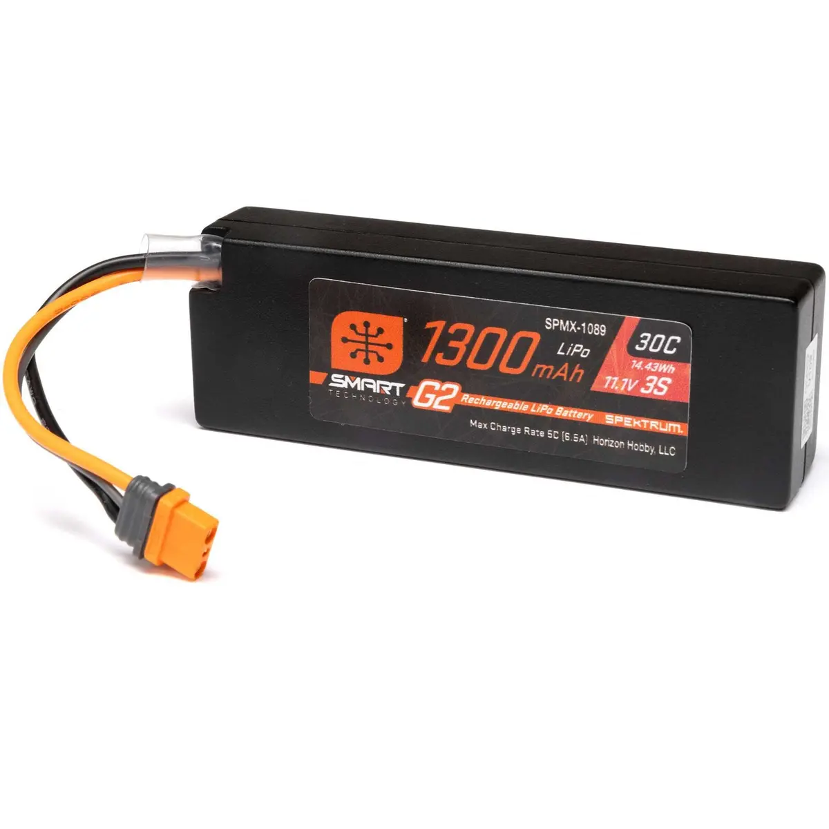 Spektrum 11.1V 1300Mah 3S 30C Smart G2 Lipo Battery: Ic2 1