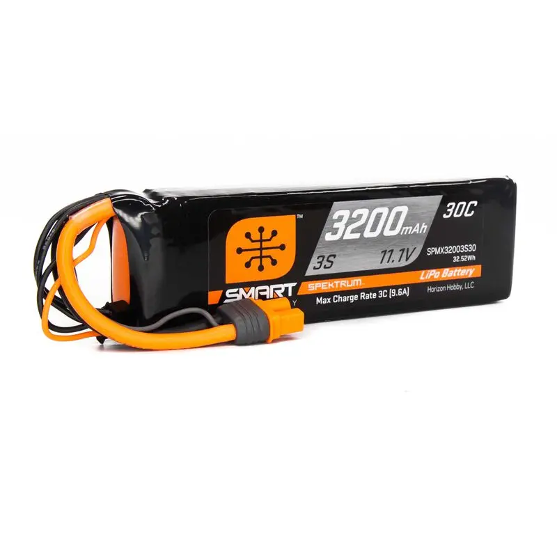 Spektrum 11.1V 3200Mah 3S 30C Smart Lipo Battery: Ic3 1