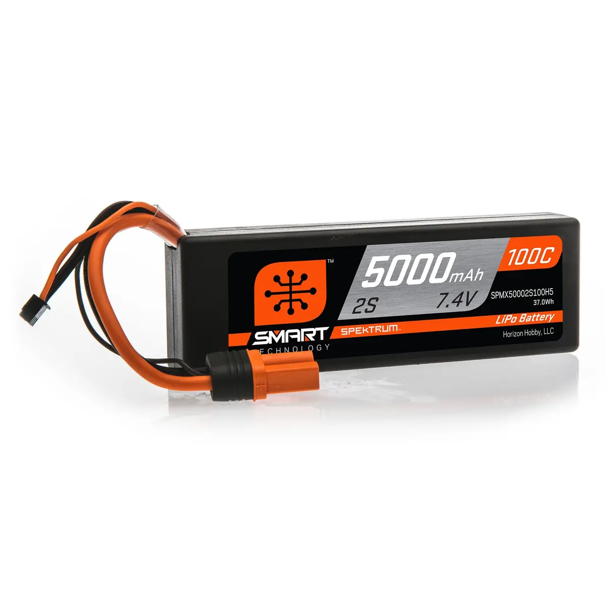 Spektrum 7.4V 5000Mah 2S 100C Smart Hardcase Lipo Battery: Ic5 1