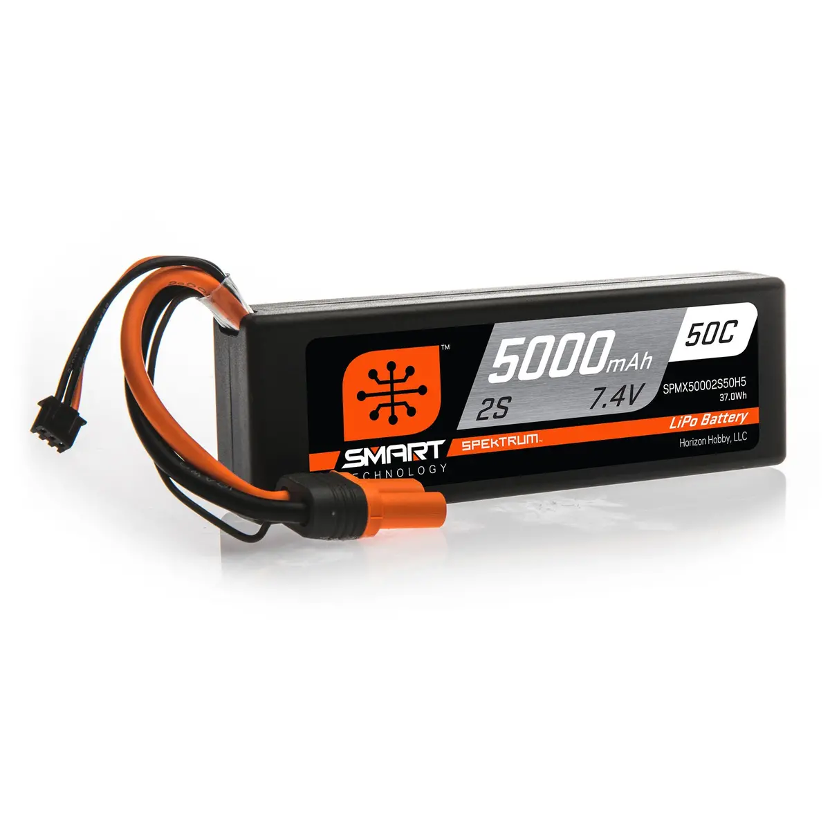 Spektrum 7.4V 5000Mah 2S 50C Smart Hardcase Lipo Battery: Ic5 1