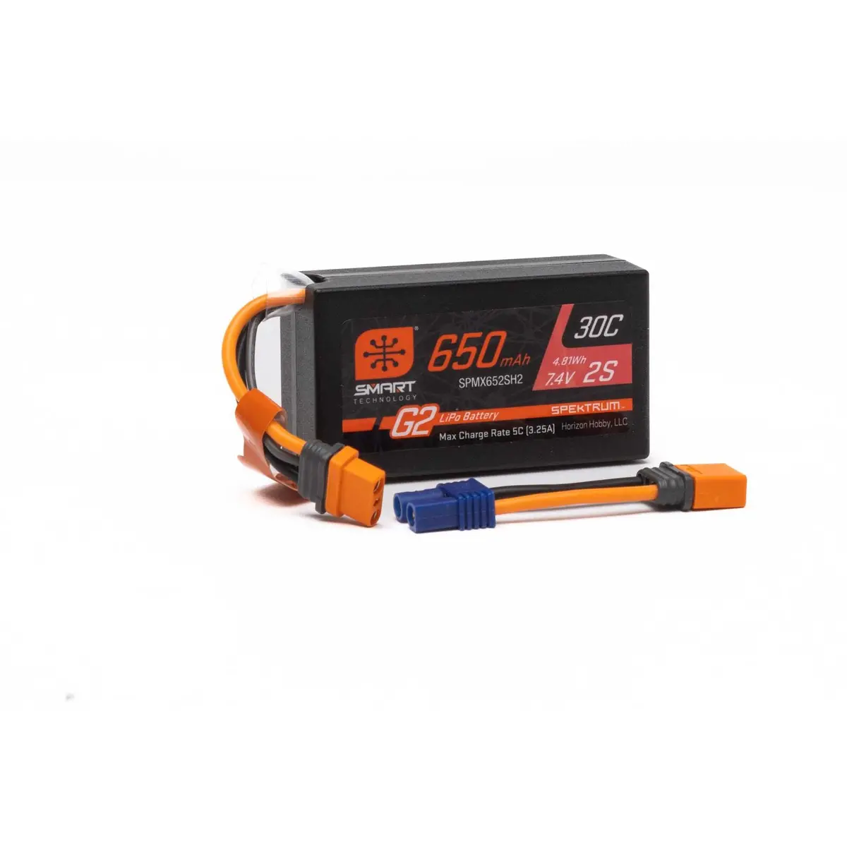 Spektrum 7.4V 650Mah 2S Smart G2 Hardcase 30C 1