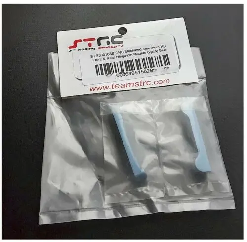St Racing Concepts Aluminum Front & Rear Hinge Pin Blocks Blue 1