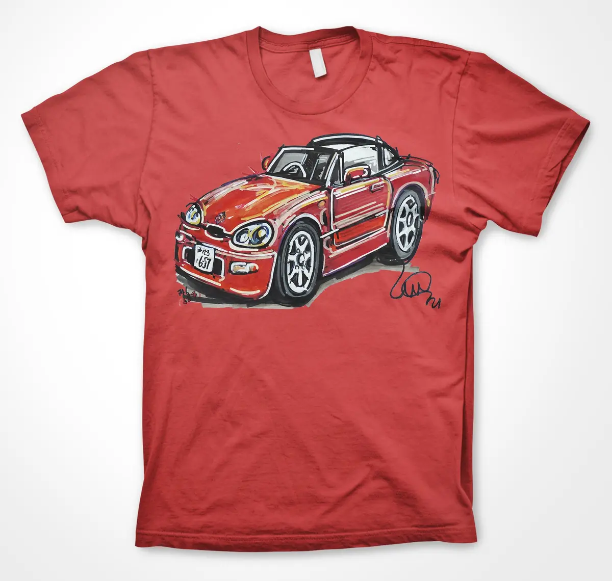 Suzuki Cappuccino - Red #Continuouscar Unisex T-Shirt 1