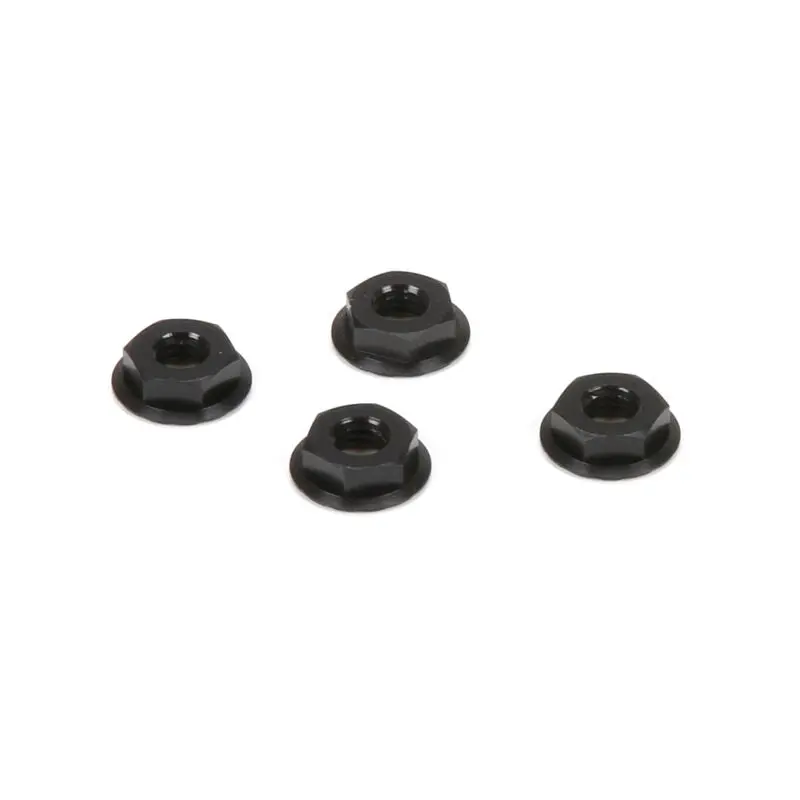Tlr M4 Aluminum Serrated Nuts, Low Profile, Black (4) 1