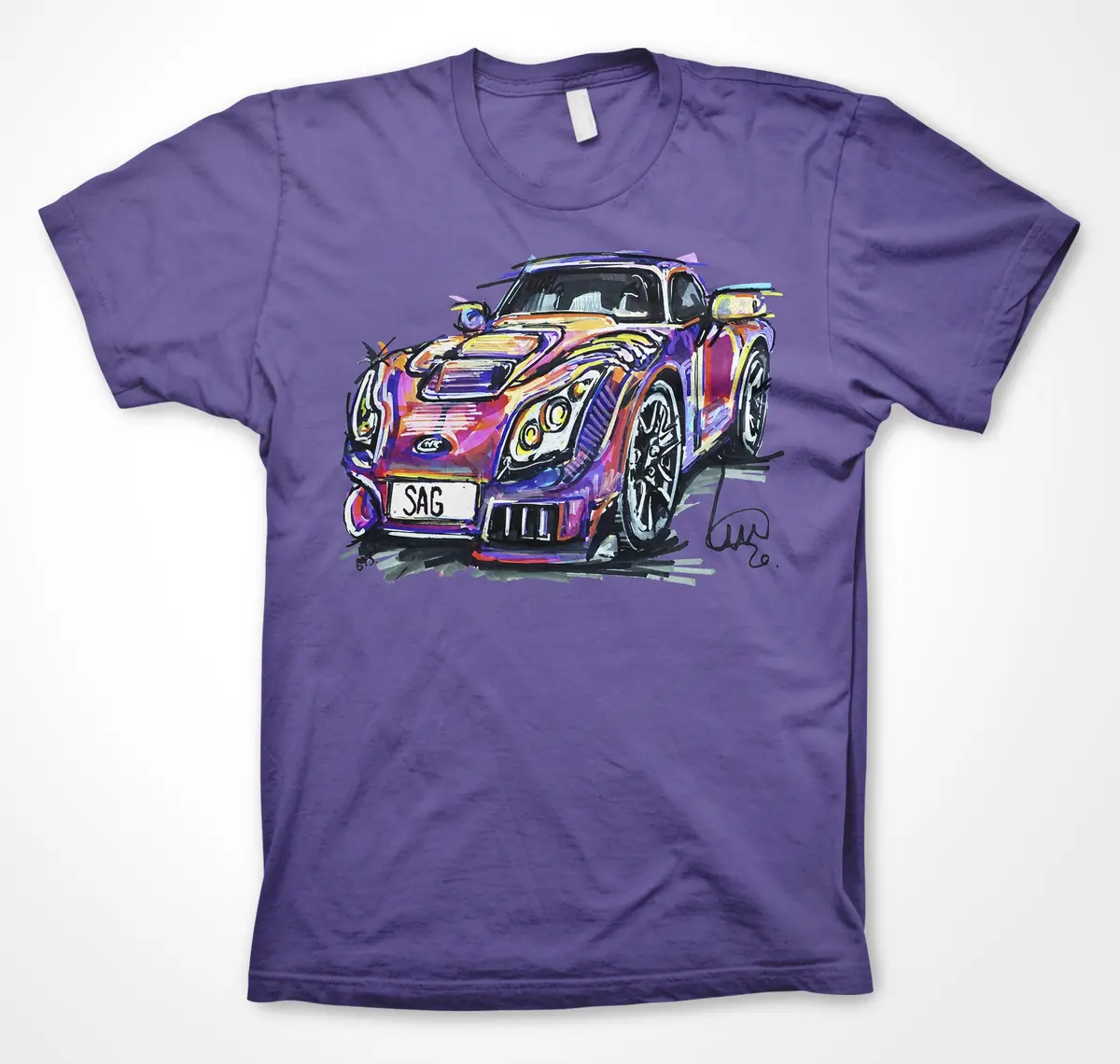 TVR Sagaris British Performance Car Unisex T-Shirt by Continuouscar