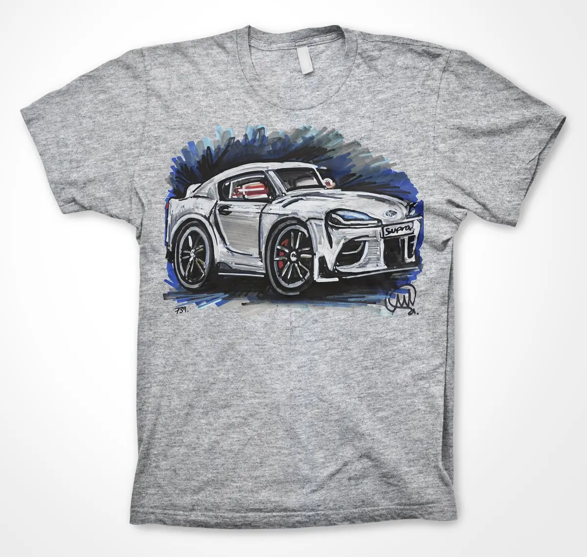 Toyota Supra A90 Sports Car Graphic Unisex T-Shirt by Continuouscar