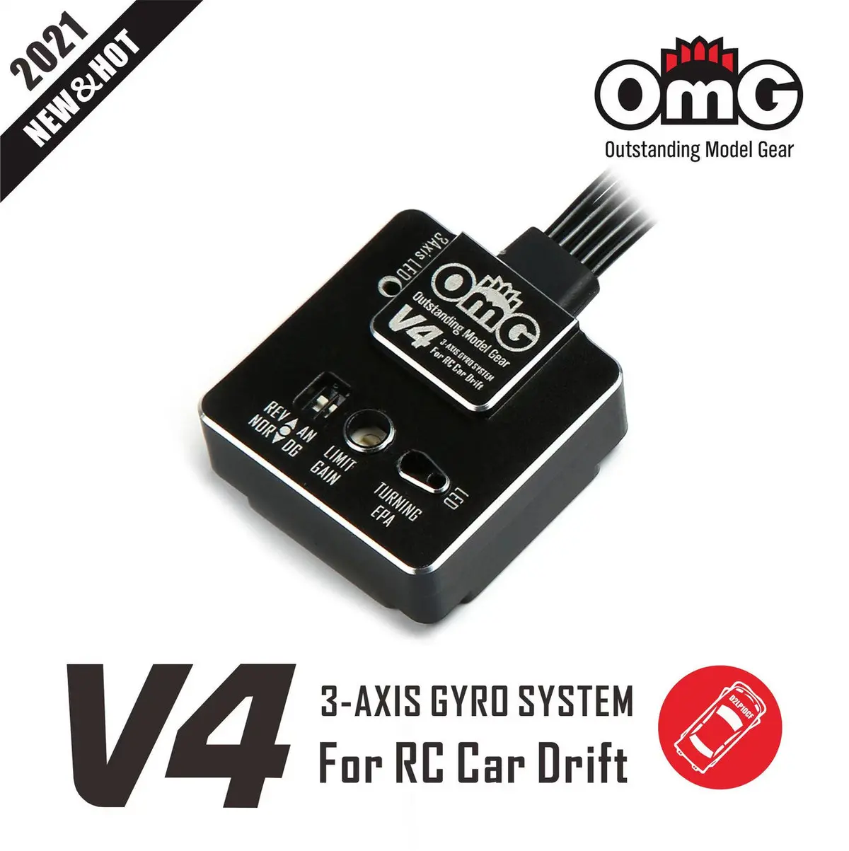 Omg V4 3-Axis Gyro With Digital/Analog Mode Metal Gyroscope For Rear Drive Car 1