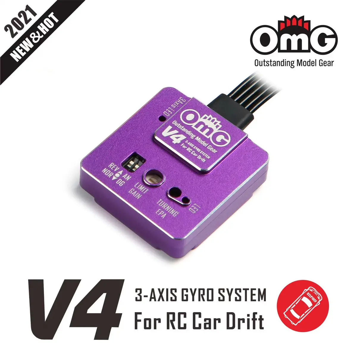 Omg V4 3-Axis Gyro With Digital/Analog Mode Metal Gyroscope For Rear Drive Car 1