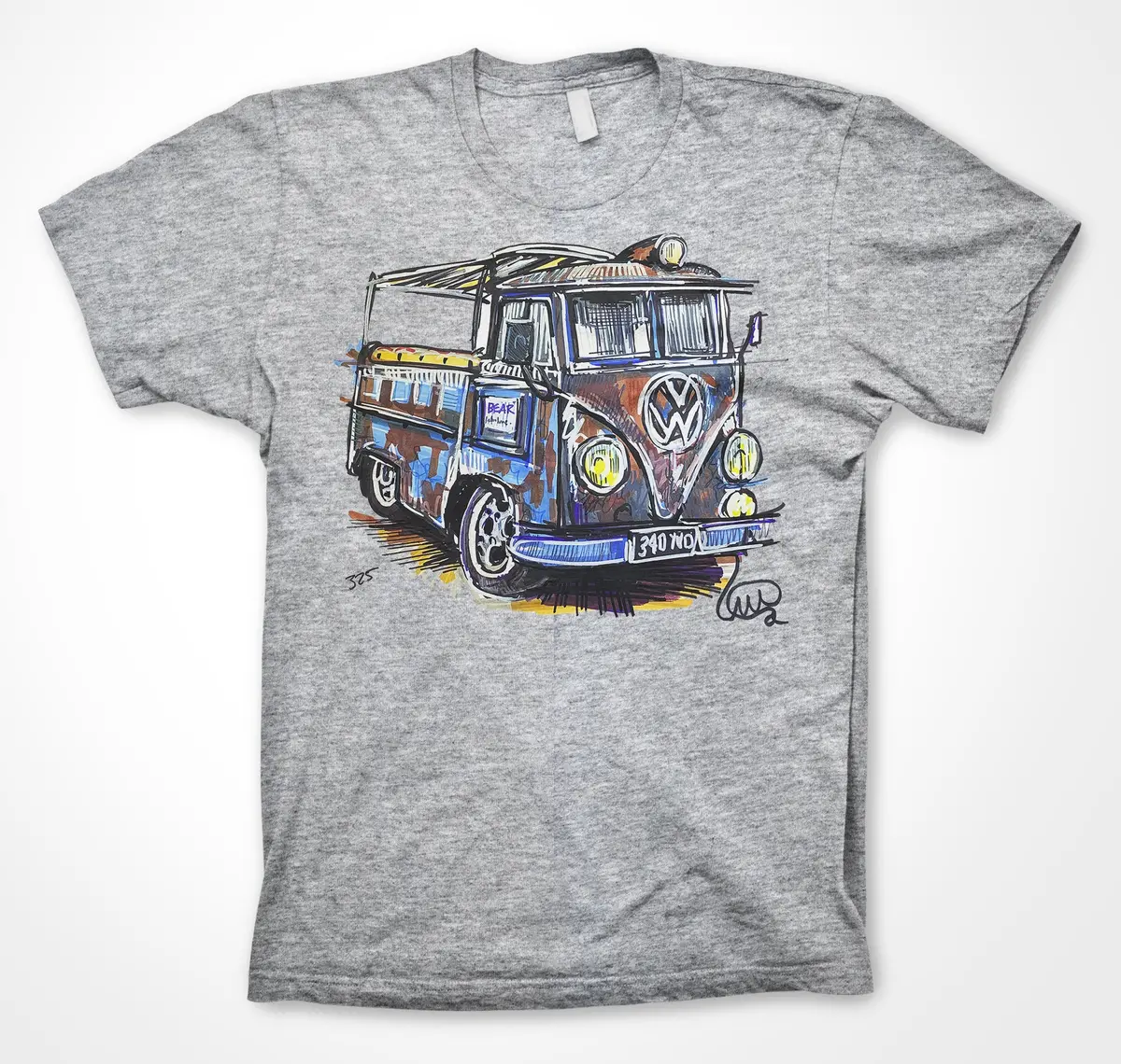 Volkswagen Split Screen Bear Industries Retro Unisex T-Shirt