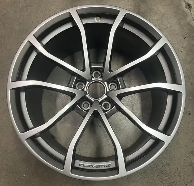 Sold One 2013 Corvette C6 C7 Grand Sport Factory Rear 20 Wheel Oem 5543 Charcoal 9598728 1