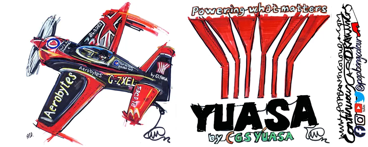Yuasa Plane & Logo | #Continuouscar |  Mug 1