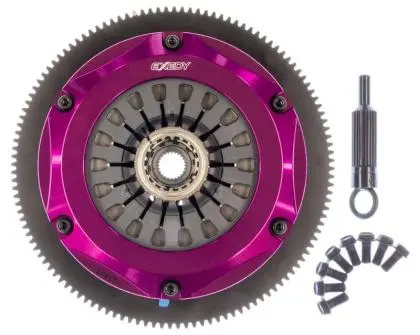 Exedy Hyper Triple Cerametallic Rigid Disc Pull Clutch - Fits 04-14 Subaru Sti / 07-09 Lgt 6Spd 1