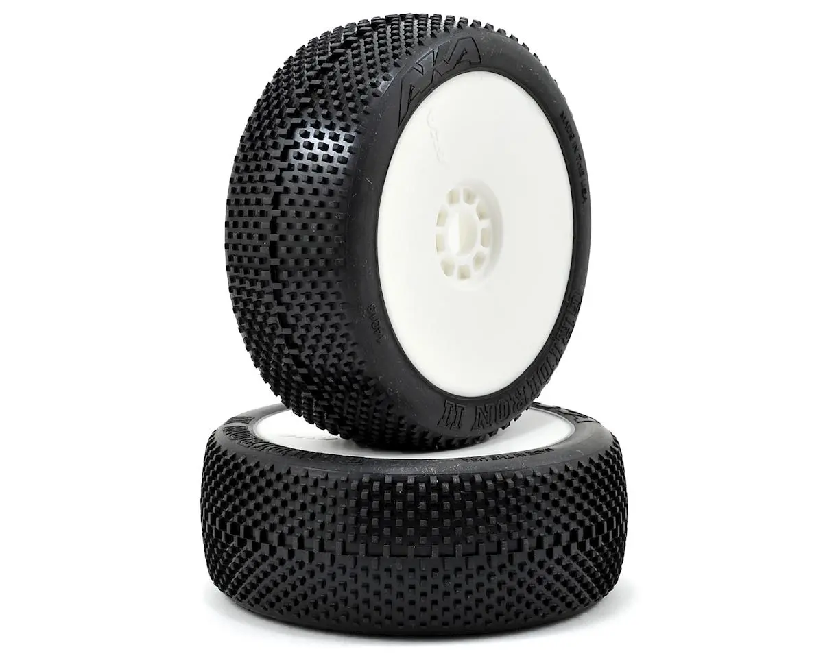 Aka Gridiron Ii 1/8 Buggy Pre-Mounted Tires (2) (White) (Super Soft - Long Wear) 1
