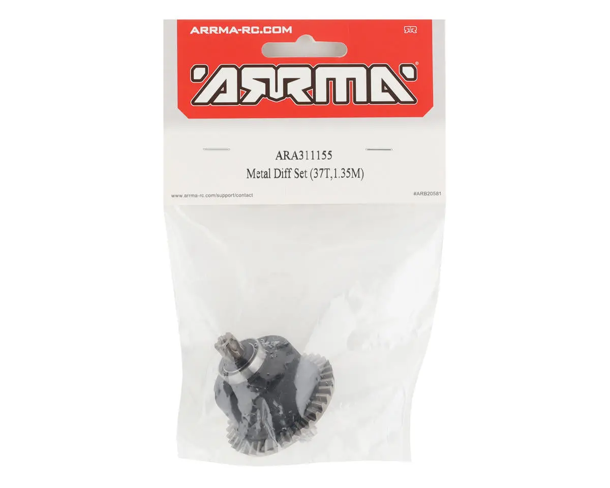 Arrma Metal Front/Rear Differential Set (37T/Mod 1.35) 1