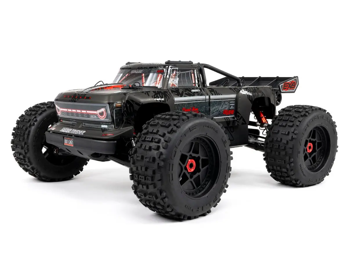 Arrma Outcast 8S Blx Exb Brushless Rtr 1/5 4Wd Stunt Truck (Black) W/Dx3 Radio, Smart Esc & Avc 1