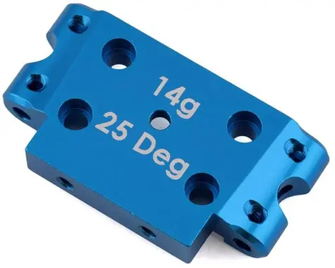 Team Associated Dr10/Sr10 Factory Team Aluminum Front Bulkhead (Blue) (25°) 1