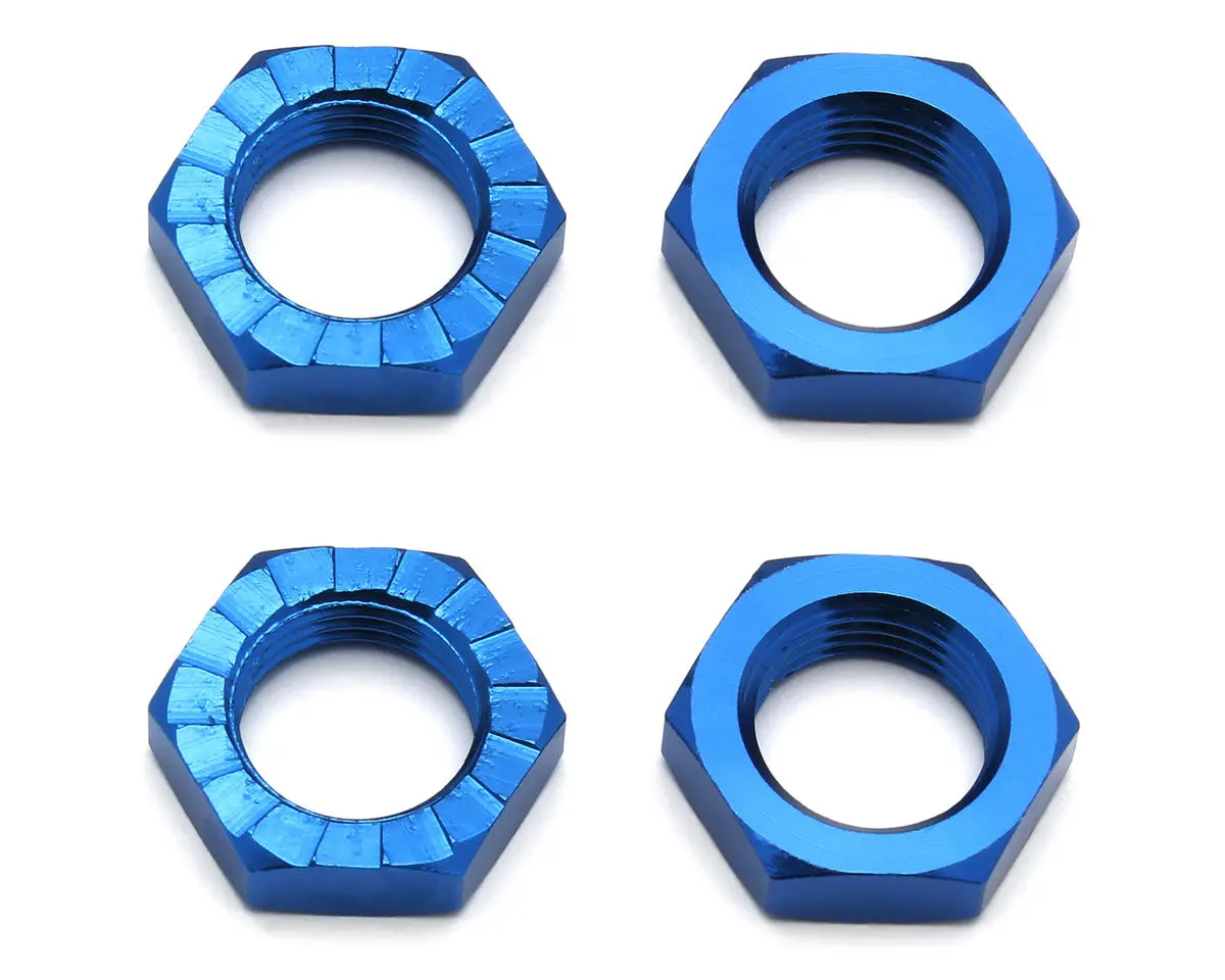 Team Associated 17Mm Aluminum Serrated Wheel Hex Nut (Blue) (4) 1