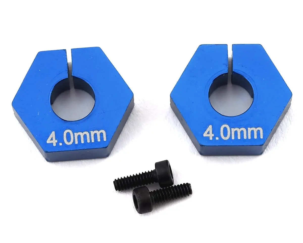Team Associated Rc10 B6.2 4.0Mm Clamping Wheel Hex (Blue) (2) 1