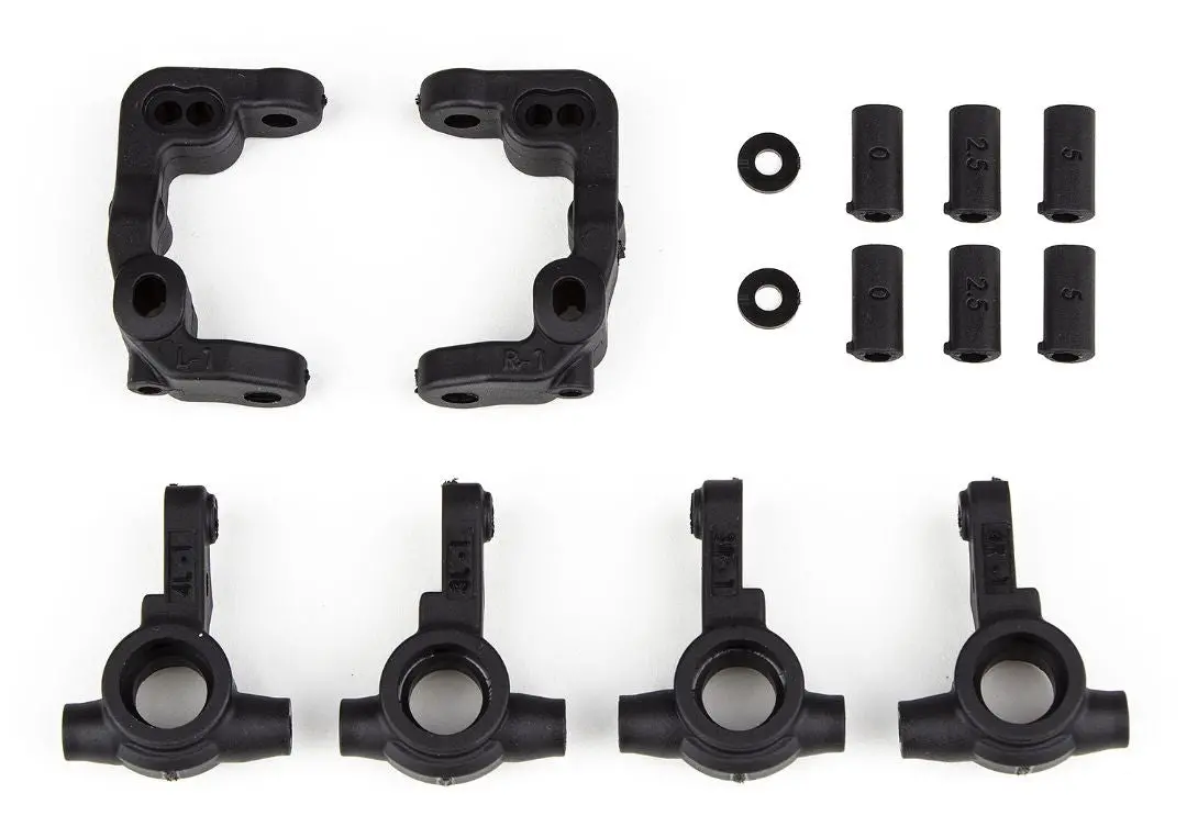 Team Associated Rc10b6.4 -1Mm Scrub Caster And Steering Blocks 1