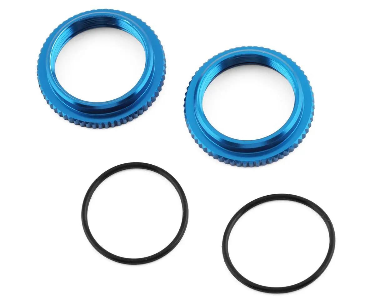 Team Associated 13Mm Shock Collars (Blue) 1